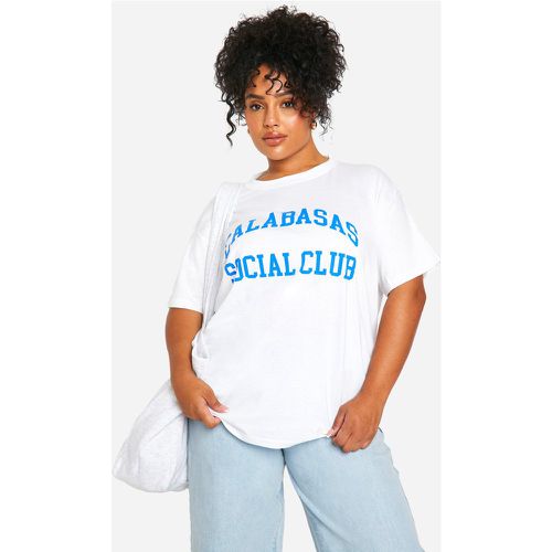 T-shirt Plus Size oversize con stampa Calabasas - boohoo - Modalova