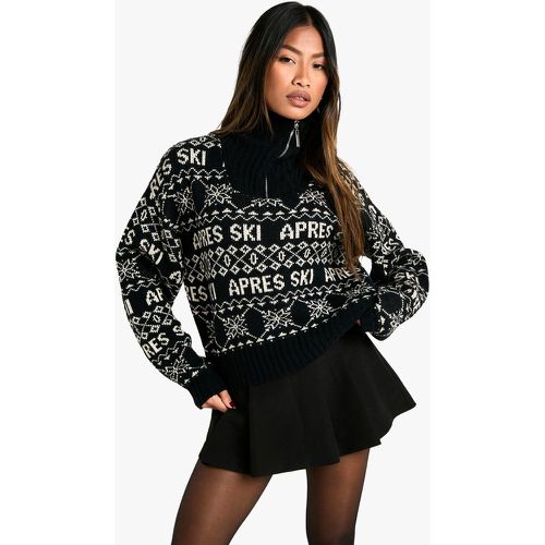 Maglione Apres Ski con zip corta - boohoo - Modalova