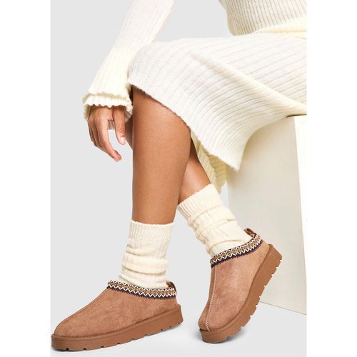 Sandalias Mule Con Bordado, Beige - boohoo - Modalova