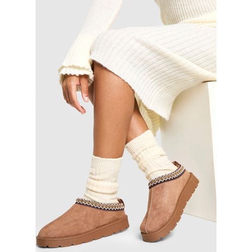 Sandali Mules comodi con ricami - boohoo - Modalova