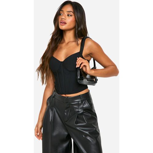 Top De Gasa Estilo Corsé Con Copas - boohoo - Modalova