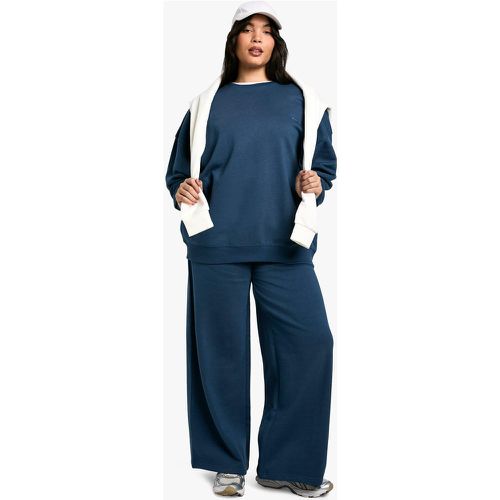 Pantaloni tuta dritti Plus Size con ricami Dsgn Studio - boohoo - Modalova