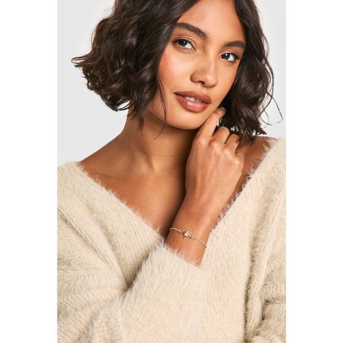 Bracciale a catena con mini stelle e strass - boohoo - Modalova