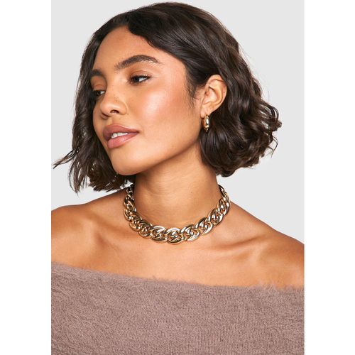 Collar De Cadena Gruesa, Metallics - boohoo - Modalova