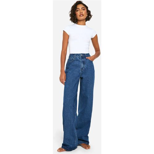 Jeans a gamba ampia Tall Basics a vita alta - boohoo - Modalova