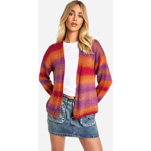 Cardigan corto extra comodo in maglia sfumata - boohoo - Modalova