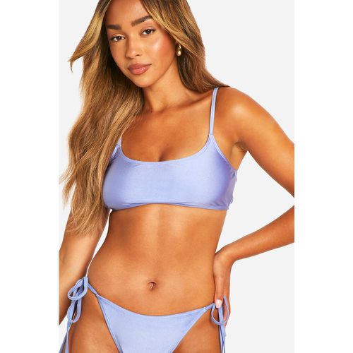 Crop top bikini Mix & Match extra lucido - boohoo - Modalova