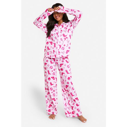 Pijama Petite Con Estampado Vaquero - boohoo - Modalova