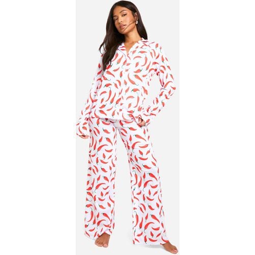 Pijama Petite Con Estampado De Chiles - boohoo - Modalova