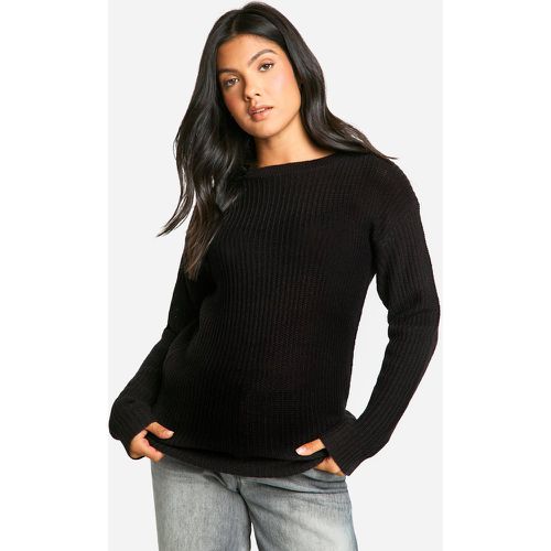 Maglione Premaman a girocollo, Nero - boohoo - Modalova