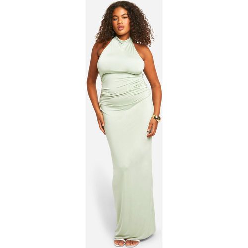 Vestito maxi Plus Size seducente su due livelli con dettagli attorcigliati sul retro - boohoo - Modalova