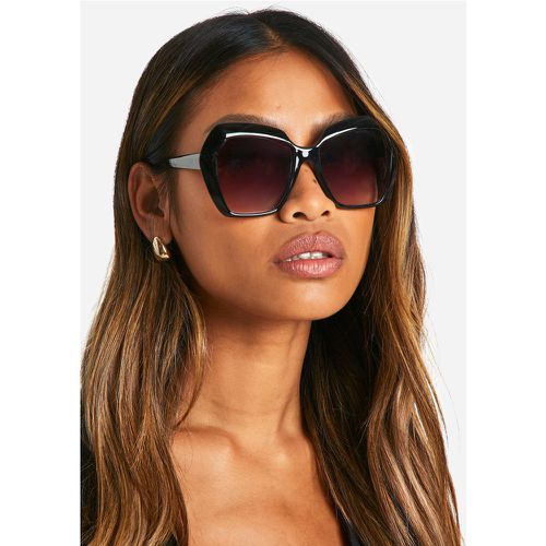Black Square Frame Sunglasses, Nero - boohoo - Modalova