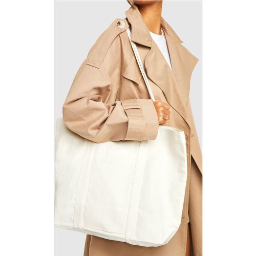 Bolso Tote De Lona Con Bordado - boohoo - Modalova