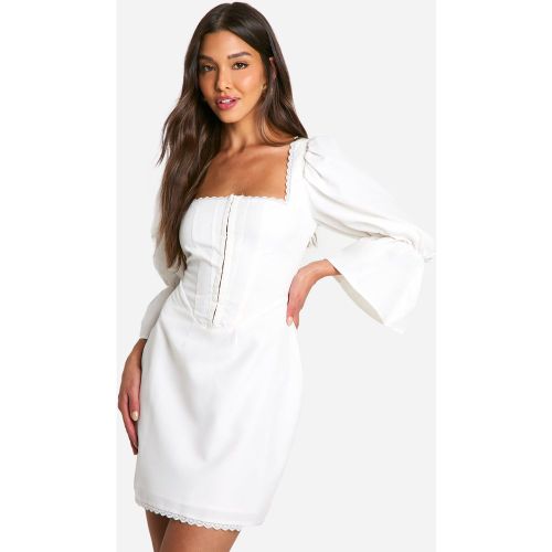 Vestido Corsé Con Corchetes - boohoo - Modalova