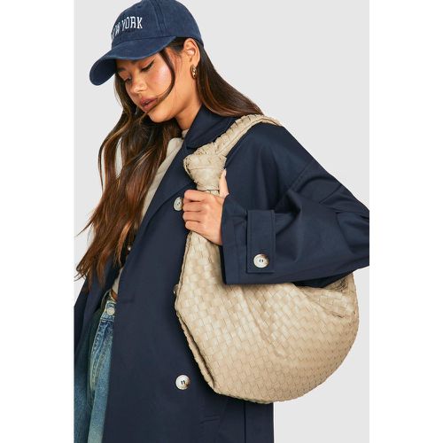 Bolso De Hombro Oversize De Tela Con Nudo - boohoo - Modalova