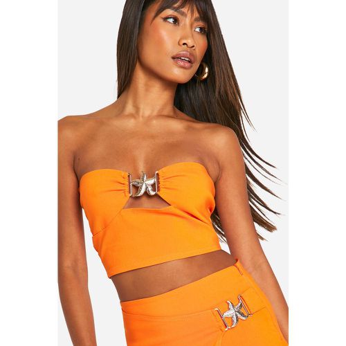 Top a fascia super elasticizzato con finiture - boohoo - Modalova