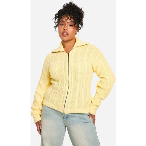 Maglione Plus Size con zip intrecciata - boohoo - Modalova