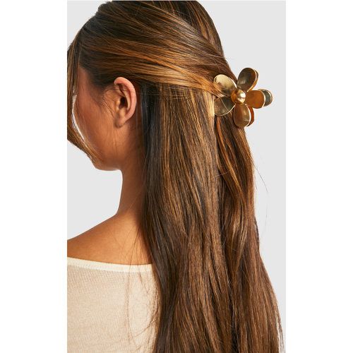 Pinza per capelli color oro a fiori - boohoo - Modalova