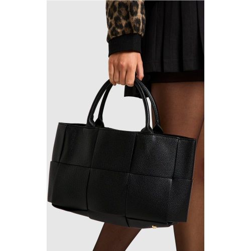 Bolso De Mano Efecto Cuero, Negro - boohoo - Modalova