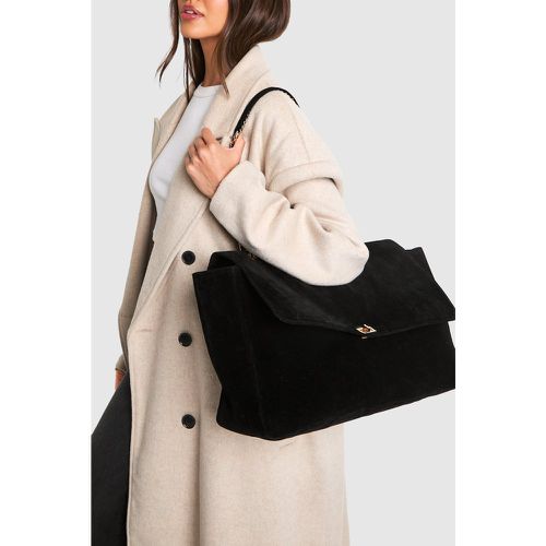 Bolso De Hombro Oversize De Ante Sintético - boohoo - Modalova