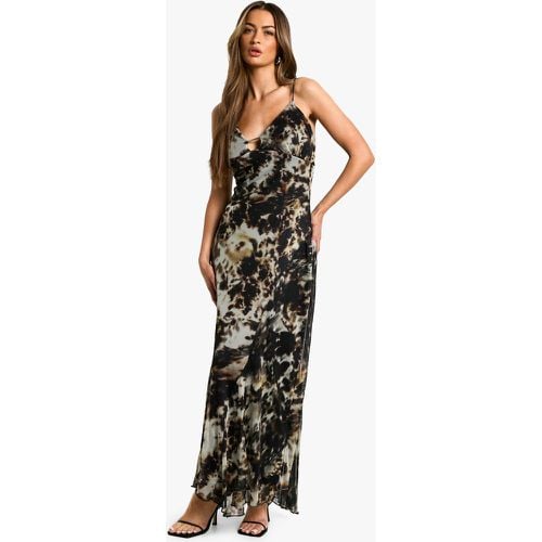 Vestido Maxi De Malla Con Tirantes Y Estampado Moteado - boohoo - Modalova