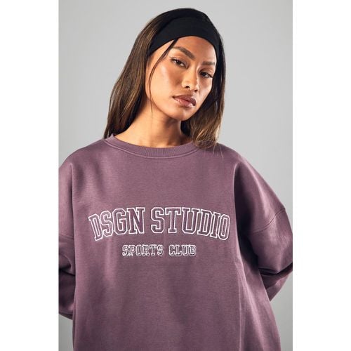 Sudadera Oversize Con Capucha Y Aplique Dsgn Studio - boohoo - Modalova