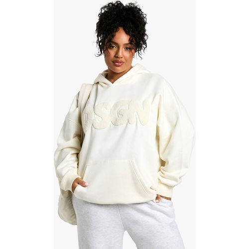 Sudadera Plus Oversize De Felpa Con Capucha Y Aplique Dsgn - boohoo - Modalova