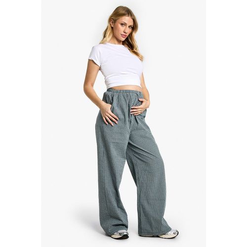 Pantalón Premamá De Cuadros Con Cordón Elástico - boohoo - Modalova