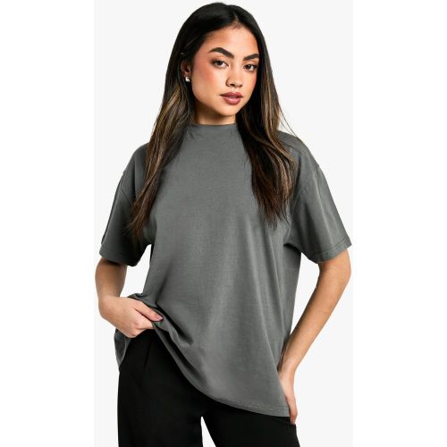 T-shirt Basic oversize, Grigio - boohoo - Modalova