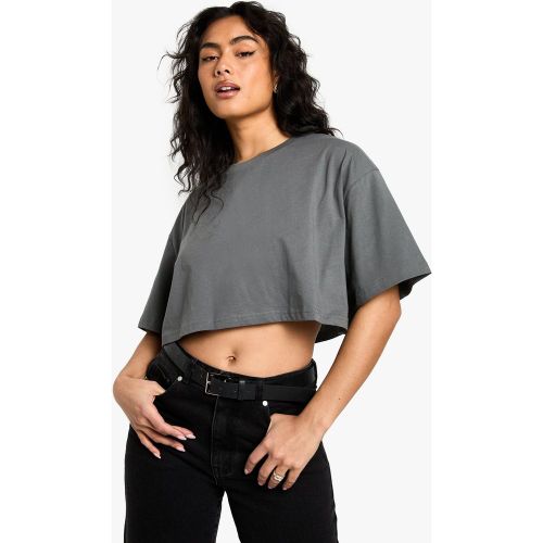 T-shirt Basic squadrata con crop top - boohoo - Modalova