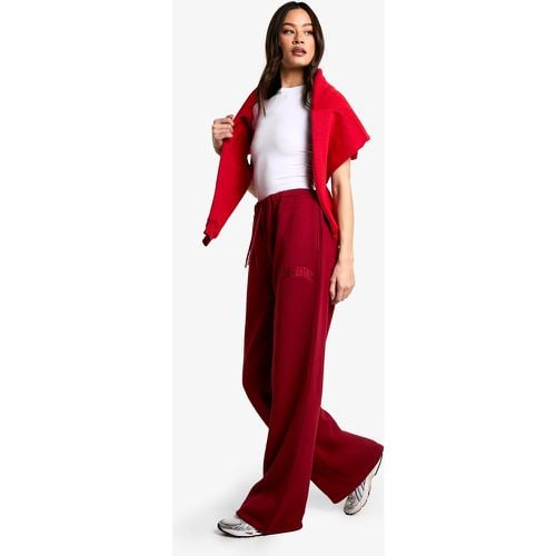 Pantaloni tuta Tall con ricami sui polsini - boohoo - Modalova