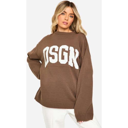 Maglione a girocollo in maglia DSGN - boohoo - Modalova