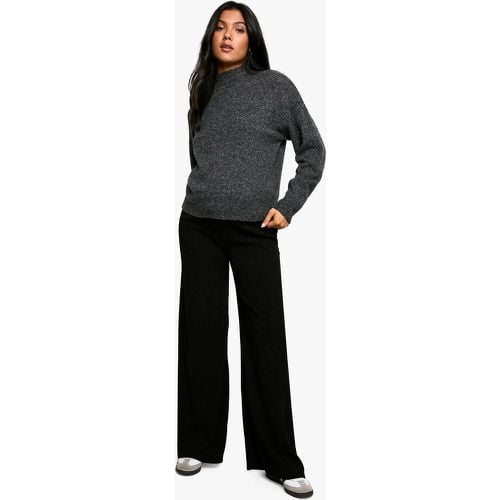 Pantalón Premamá De Pernera Ancha Texturizado Con Cintura Elástica Y Cordón Elástico - boohoo - Modalova