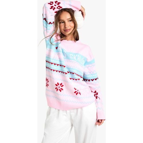 Maglione natalizio Apres Ski, Pink - boohoo - Modalova