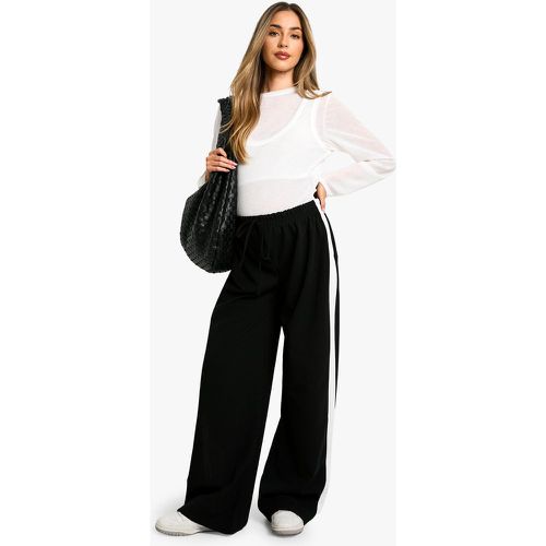 Pantalón Premamá De Pernera Ancha Con Línea Lateral En Contraste - boohoo - Modalova