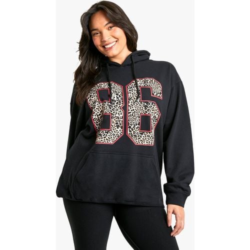 Sudadera Plus Oversize Con Capucha Y Estampado De Leopardo - boohoo - Modalova