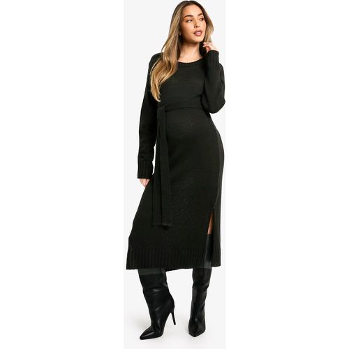 Vestido Jersey Premamá Midi Con Cuello De Caja - boohoo - Modalova