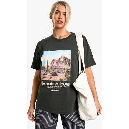 Camiseta Oversize Con Estampado De Phoenix Y Arizona - boohoo - Modalova