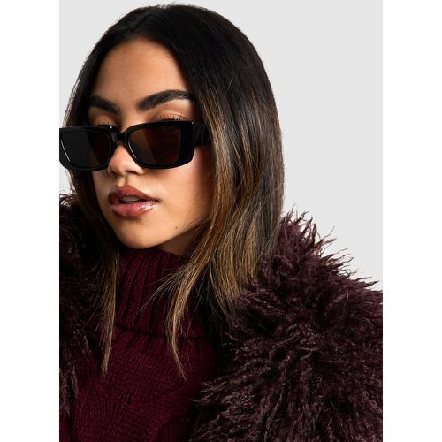 Gafas De Sol Cuadradas Con Lentes Marrones - boohoo - Modalova