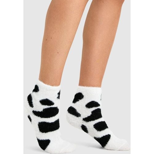 Calcetines Suaves Con Estampado De Vaca - boohoo - Modalova