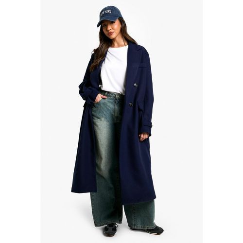 Cappotto effetto lana oversize con polsini - boohoo - Modalova