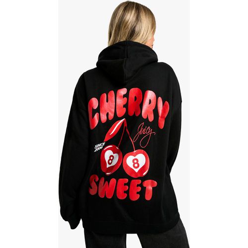 Sudadera Con Capucha Y Eslogan Cherry Sweet Bubble En La Espalda - boohoo - Modalova