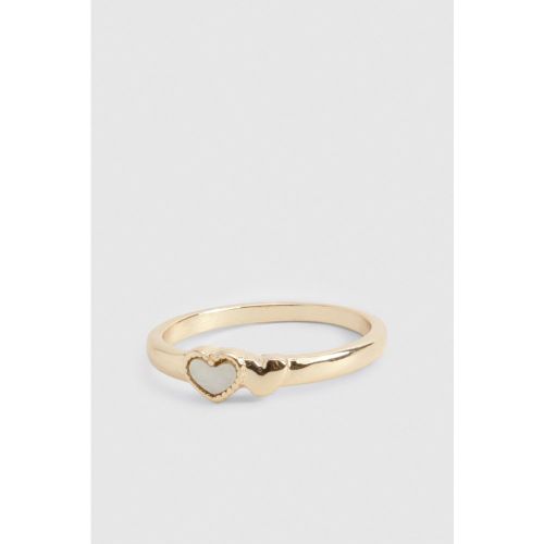 Anello con doppio cuore di perle - boohoo - Modalova