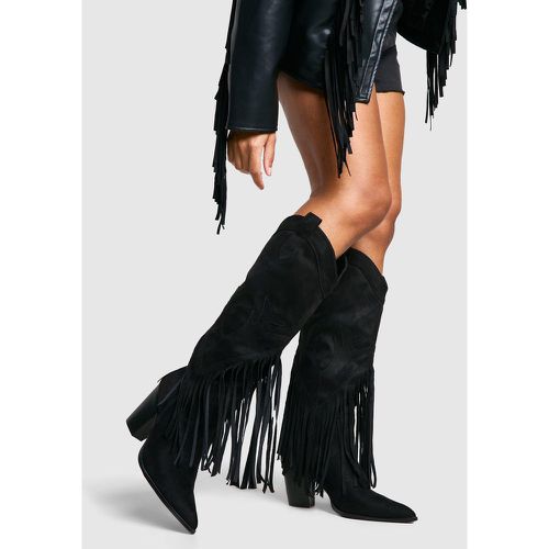 Stivali da cowboy stile Western con nappe - boohoo - Modalova