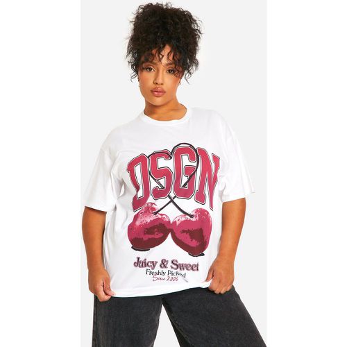 Camiseta Plus Oversize Con Estampado Dsgn Juicy And Sweet - boohoo - Modalova