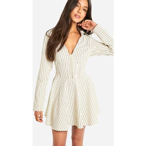 Vestido Camisero Skater Estilo Corsé - boohoo - Modalova