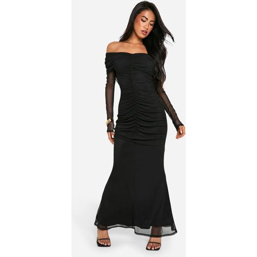 Vestito maxi seducente con dettagli in rete e spalle scoperte - boohoo - Modalova