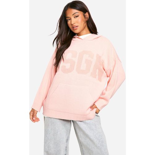 Sudadera Petite De Punto Con Capucha Y Estampado Dsgn - boohoo - Modalova