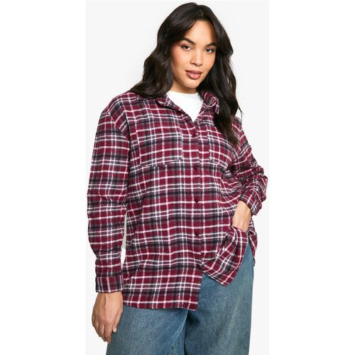 CAMICIA OVERSIZE PLUS A QUADRI - boohoo - Modalova