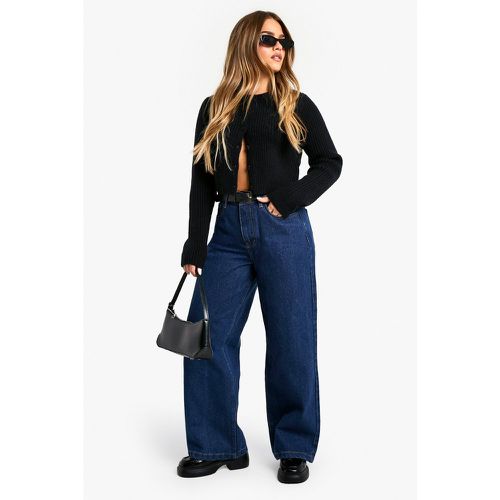 Jeans a gamba ampia Petite Basics indaco - boohoo - Modalova